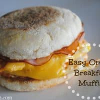 easy omelet breakfast sandwich on English muffin