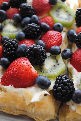 Fruit Pizza with Puff Pastry {Recipe}