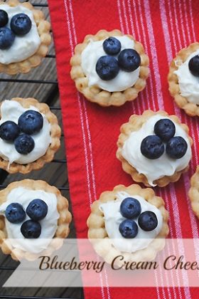 Blueberry Cream Cheese Mini Tarts