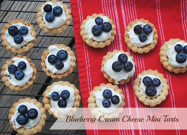 Blueberry Cream Cheese Mini Tarts
