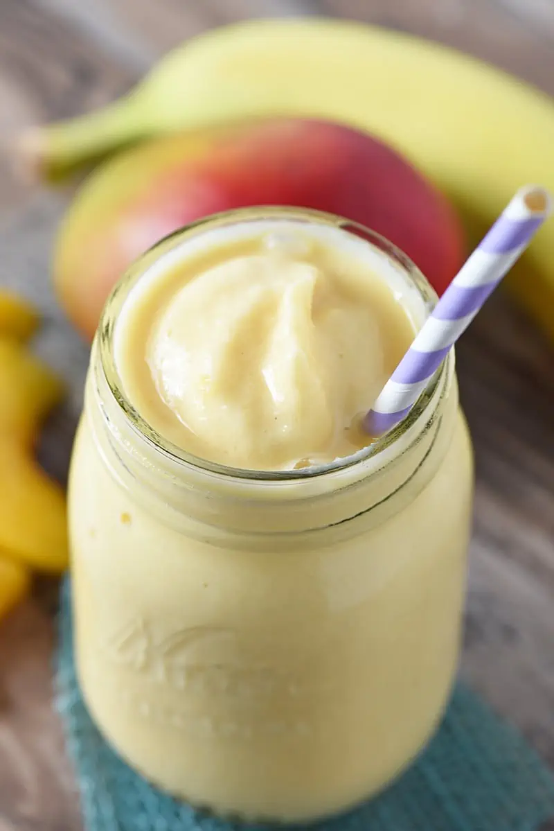 Make a delicious, refreshing Peach Mango Smoothie for an afternoon snack or morning treat. Filled with healthy ingredients like mangoes, peaches, a banana, and just a little bit of honey, it’s so good!
