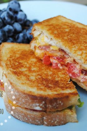 Gourmet Grilled Cheese with Bacon, Tomato, and Avocado