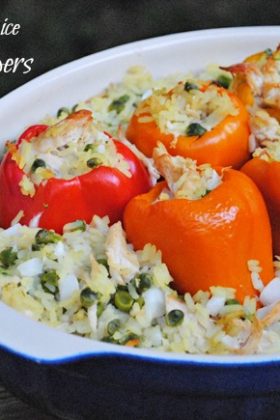 Chicken and Rice Stuffed Peppers Recipe