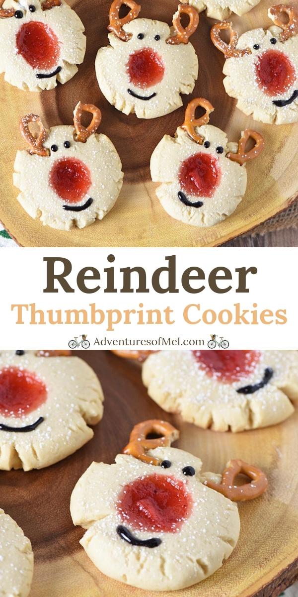 Red-Nosed Reindeer Thumbprint Cookies Recipe