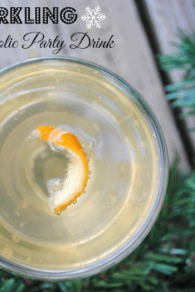 Sparkling Non-Alcoholic Party Drink Recipe with a Touch of Tangerine