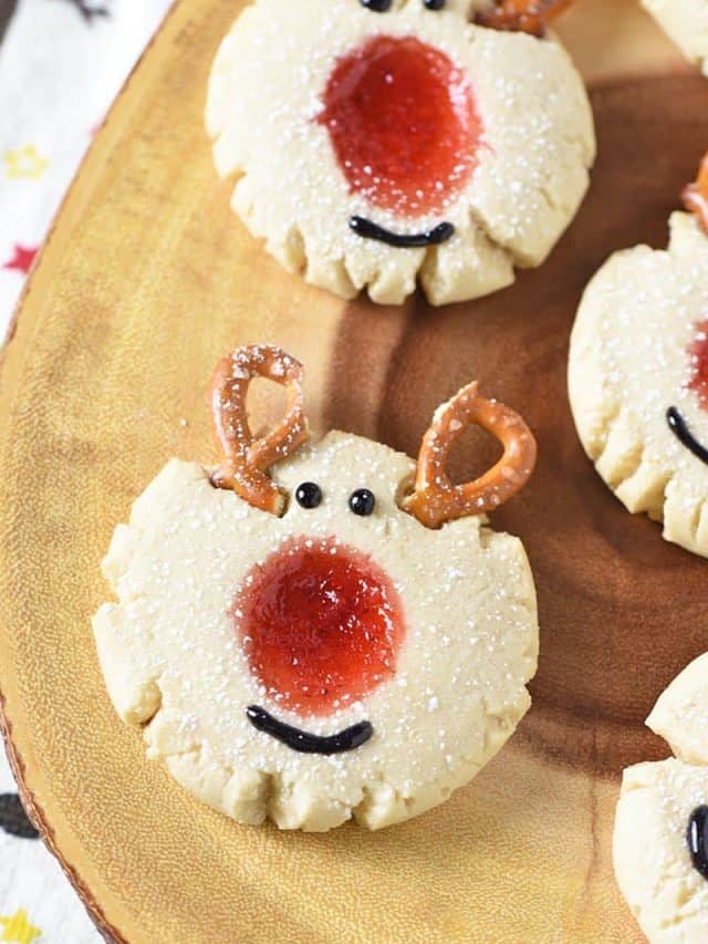 Red-Nosed Reindeer Thumbprints
