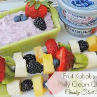 Fruit Kabobs with a Chunky Cream Cheese Fruit Dip, Recipe from MamaBuzz #SpreadtheFlavor #shop