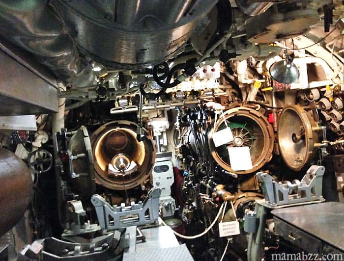 Torpedo room on USS Razorback Submarine
