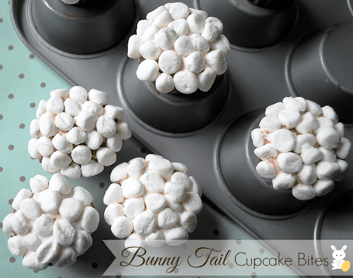Bunny Tail Cupcake Bites make the cutest Easter treats. And they involve chocolate, so that's a win win Easter dessert right there. Print the recipe with instructions for how to make mini marshmallows look like a fluffy bunny tail.