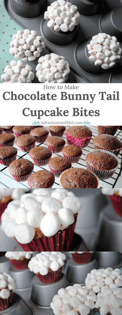 Bunny Tail Cupcake Bites make the cutest Easter treats. And they involve chocolate, so that's a win win Easter dessert right there. Print the recipe with instructions for how to make mini marshmallows look like a fluffy bunny tail.
