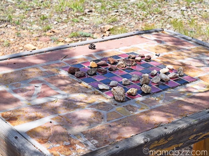 Rock Checkers at Mountain View Chalet {MamaBuzz - mamabzz.com}