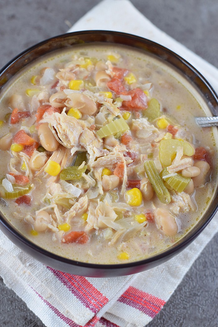 In the Instant Pot or slow cooker, White Chicken Chili is a creamy delicious meal that’s easy to throw together.