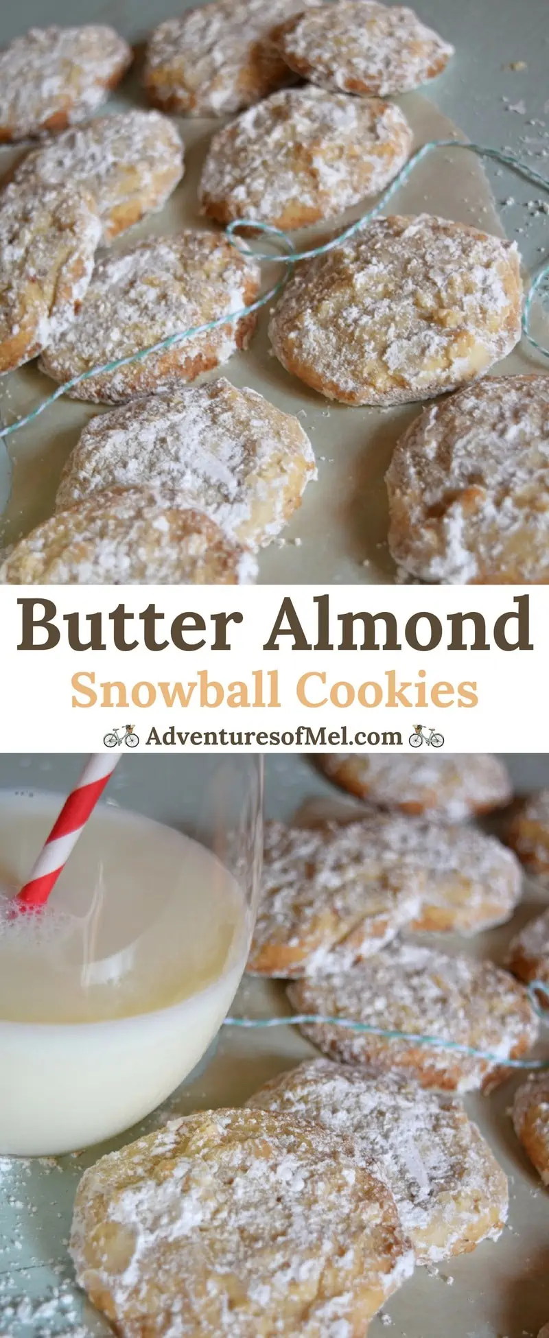 Butter Almond Snowball Cookies are one of my favorite holiday cookie recipes. Melt in your mouth deliciousness with a powdered sugar dusting. Scrumptious Christmas cookies!