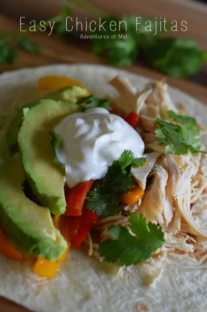 When it comes to week night dinner recipes, we love and need an easy dinner. Easy chicken recipes for the win! Cook a whole chicken in the slow cooker over the weekend; then make that chicken stretch. Chicken fajitas are one of our go-to meals; in fact, I could totally eat Tex-Mex all the time. Grab the recipe for deliciously Easy Chicken Fajitas!