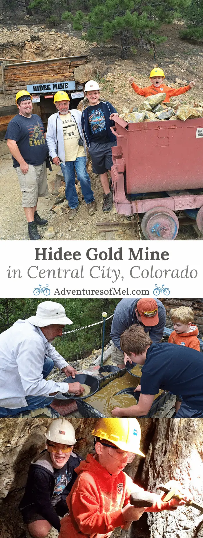 The Colorado mountains hold so many secrets and stories. Stories abound near Central City, Colorado at Hidee Gold Mine. It’s an unforgettable experience, taking a tour with a veteran miner, learning the history of Hidee Mine, and mining your own gold. We couldn’t stop talking about it; it was definitely one of our family’s favorite memories from summer vacation.