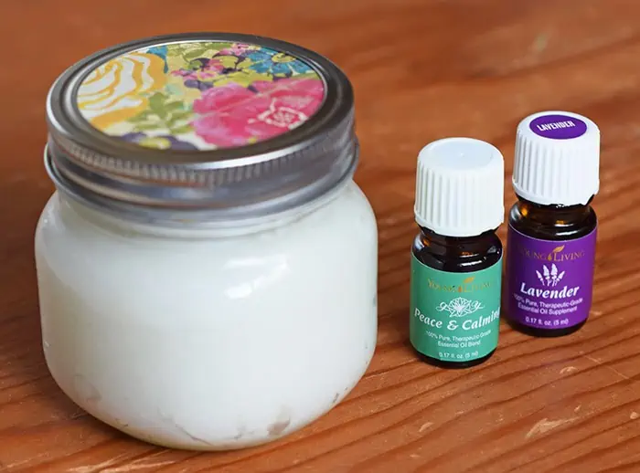 Bedtime is that magical time of the day when the kids have finally quieted down, the house is quiet, and maybe you have a few minutes to actually pamper yourself. Pamper yourself in seconds with a homemade, calming foot rub made from natural ingredients, including Peace and Calming and Lavender essential oils.