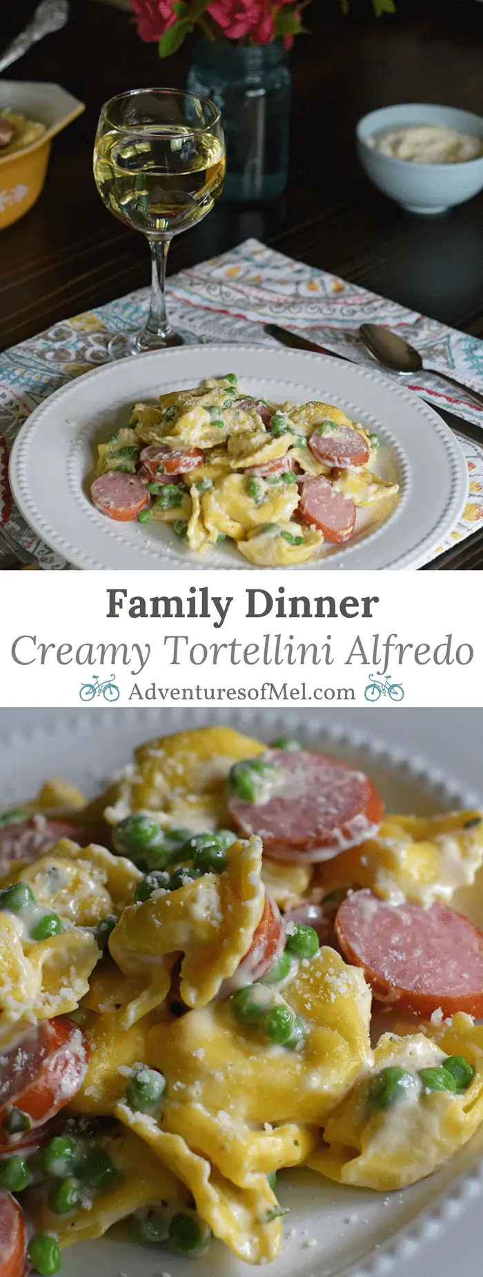 Bring your family back to the dinner table with a spring inspired, Tuscany inspired recipe for Creamy Tortellini Alfredo, a simple family dinner recipe that takes very little time to make, giving you more time with the ones you love. And don’t forget to add a few special touches to the table; after all, it’s the little things in life that are worth celebrating.