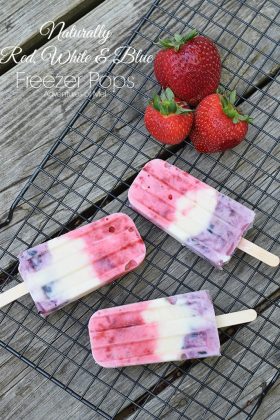 Red White and Blue Popsicles with Real Ingredients