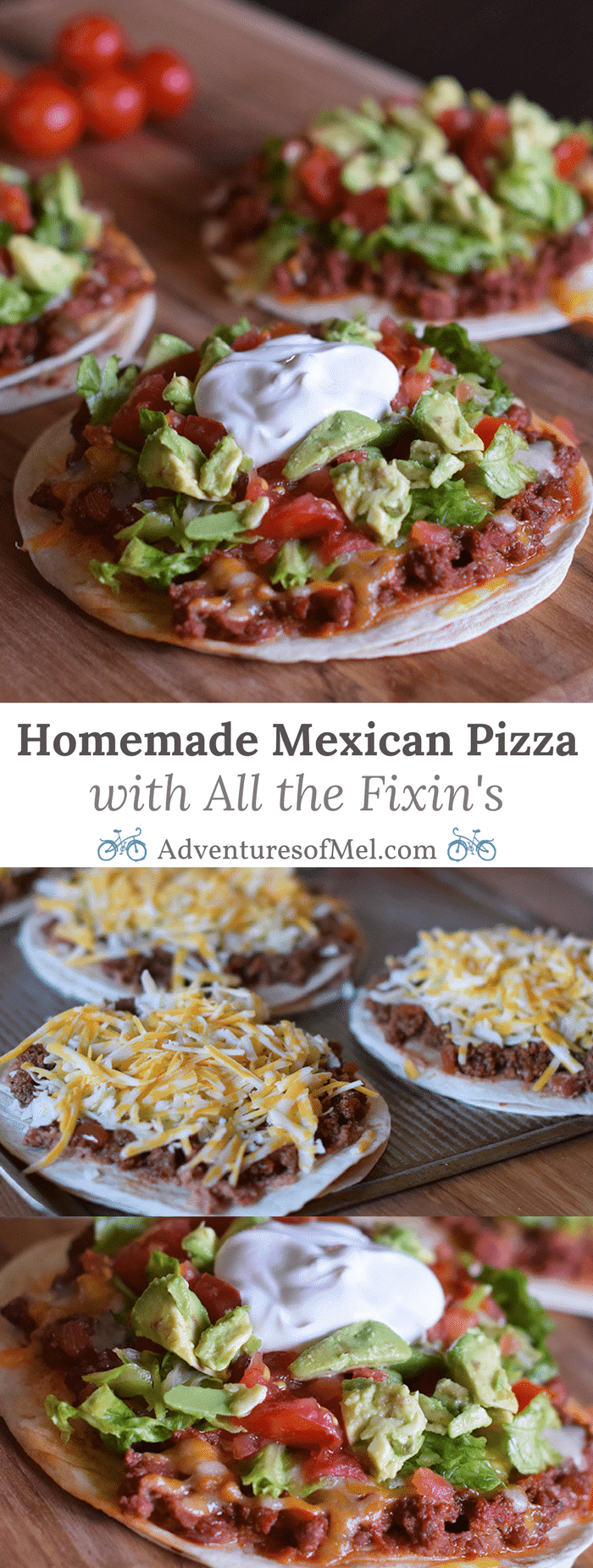 Homemade is way better, especially when it comes to Homemade Mexican Pizza with All the Fixin’s, like lettuce, tomatoes, and avocados. Enjoy a simple recipe that makes a delicious family meal and curbs those cravings for your favorite Mexican and Tex-Mex food.
