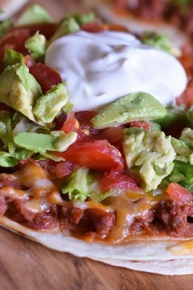 Homemade Mexican Pizza with All the Fixin’s
