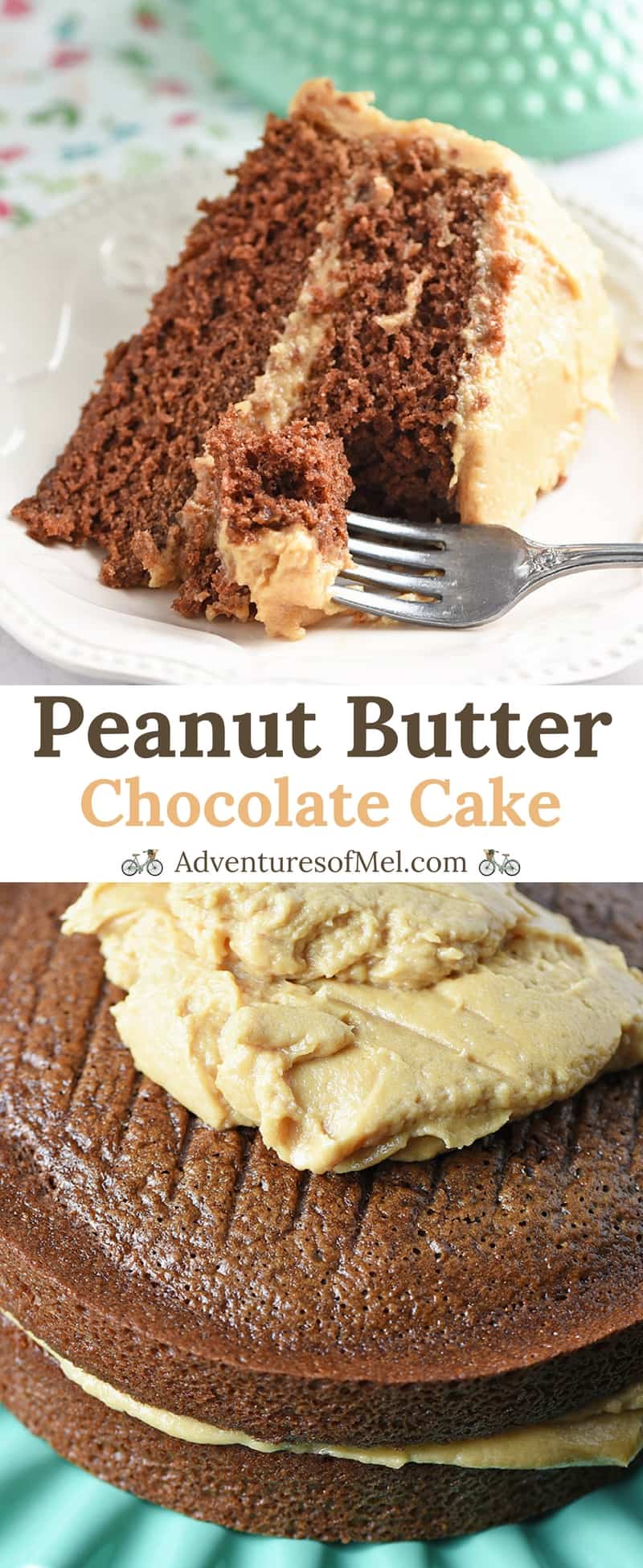 Peanut Butter Chocolate Cake from Scratch