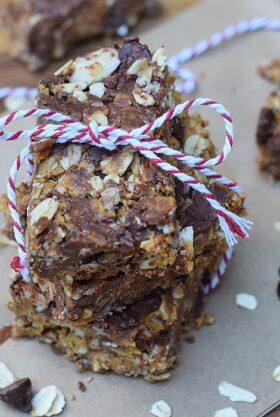 Scrumptiously Healthy Nut Butter and Chocolate Granola Bars