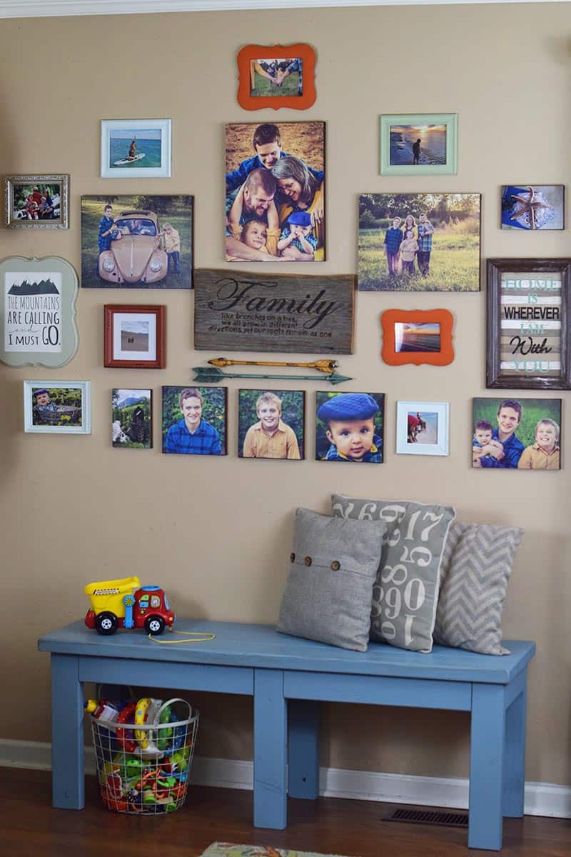gallery wall decor with DIY photo canvas prints