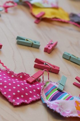 Valentine's Day Heart Garland Cute and Easy Sewing Project