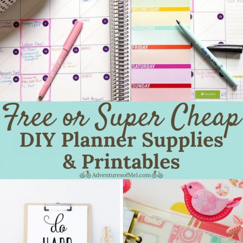 free or super cheap DIY planner supplies, printables, and accessories