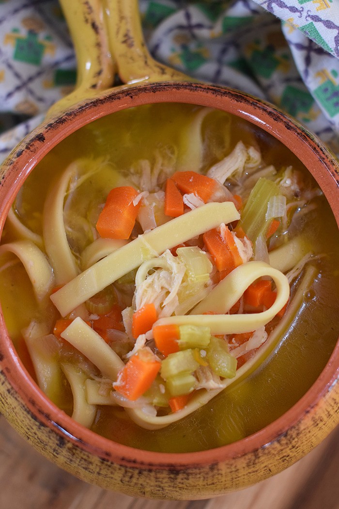 When you're sick with cold and flu, nothing tastes quite as good or makes you feel better like a good hot bowl of chicken noodle soup. How to make an easy Instant Pot Chicken Noodle Soup you can depend on, sick or not. Add to your stash of easy chicken recipes! 