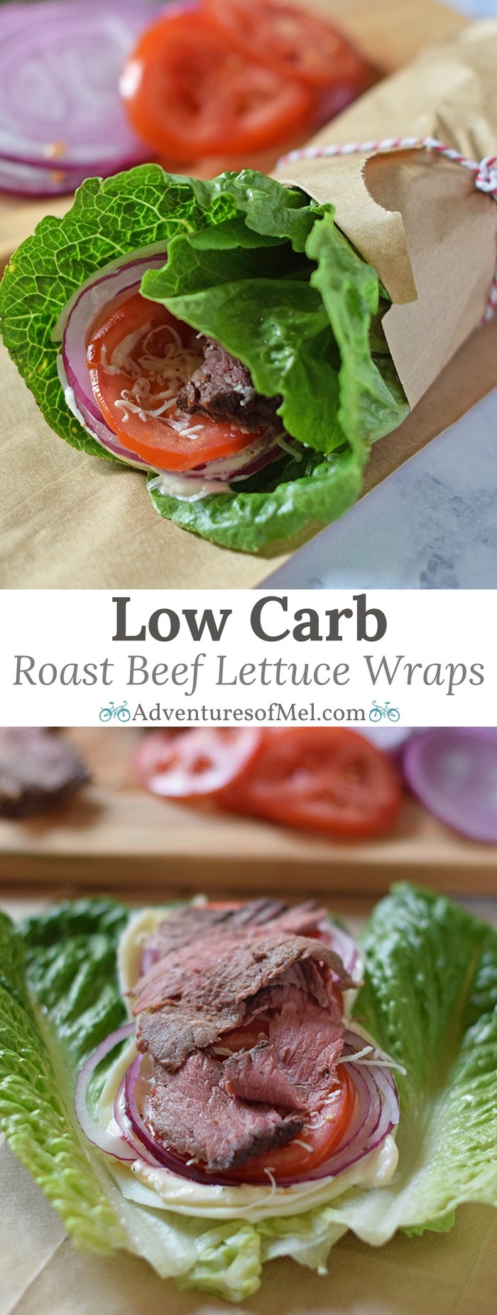 Low Carb Roast Beef Lettuce Wraps are a copycat recipe inspired by a Jimmy John's favorite, the Unwich. Only a few ingredients and 10 minutes to make!