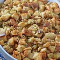 How to make Apple Walnut Bread Stuffing with simple, delicious ingredients. Perfect Thanksgiving side dish the whole family will love. Easy recipe!