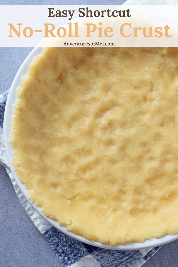 No-Roll Pie Crust recipe that’s perfect for fruit pies and cobblers. Mix and press into your pie plate, and you’ve got a delicious homemade crust.