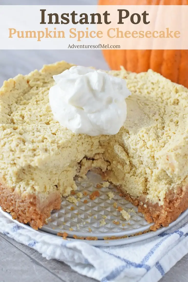 I just love Instant Pot Pumpkin Spice Cheesecake. Fall and holiday dessert recipe, easy to make, buttery graham cracker crust, filled with delicious fall flavors!