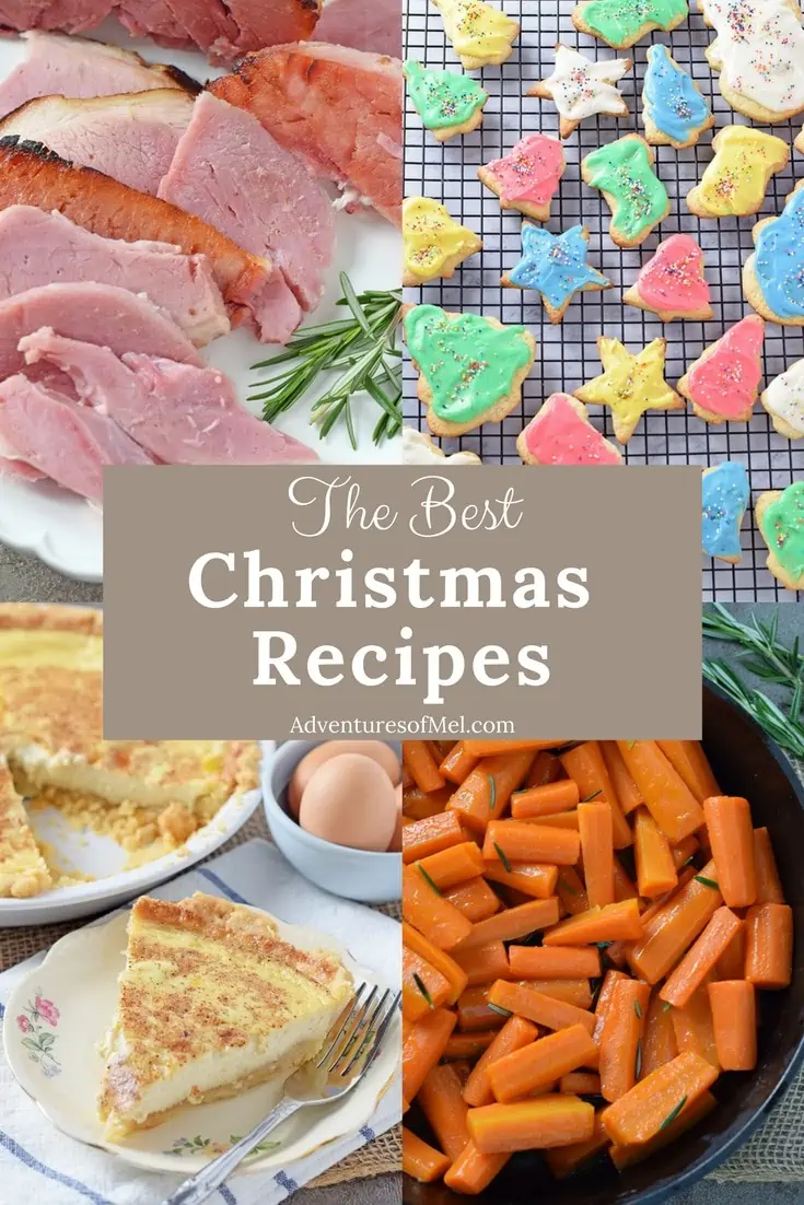 Christmas recipes to add to your holiday dinner menu, including party appetizers, turkey and ham, delicious side dish recipes, and scrumptious desserts!