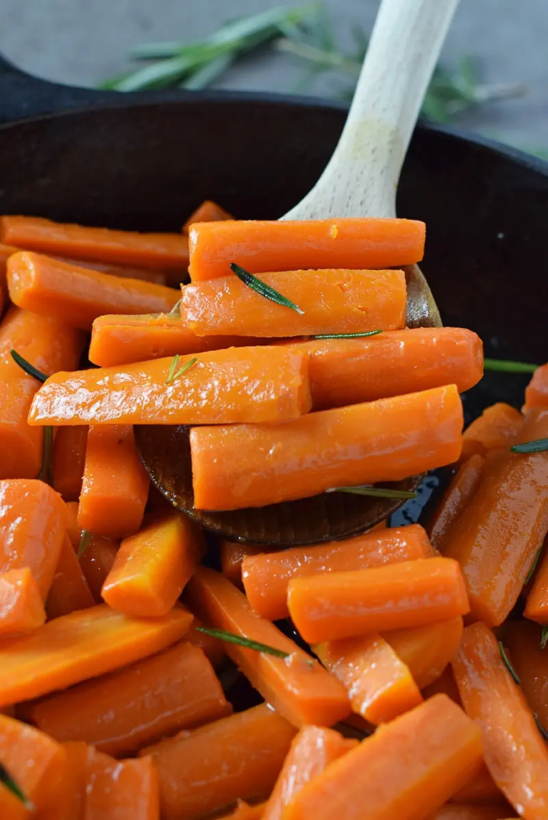 Honey Glazed Carrots pair really well with Roast Beef or Pork Chops for a delicious weeknight meal. Not to mention, they’re a great way to get kids to eat their veggies.