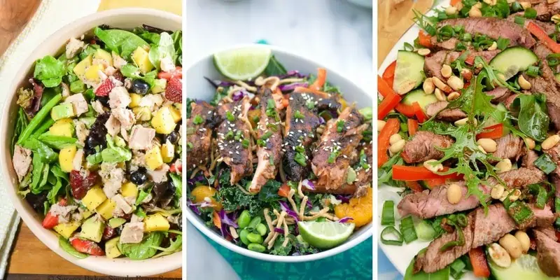 Meat filled Colorful Salads