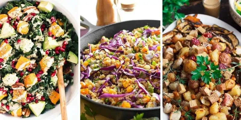 Colorful Salads without any meat