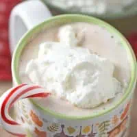 Peppermint Whipped Cream is so easy to make. Perfect topping for your favorite desserts, and I love adding a dollop to my hot chocolate. So deliciously creamy!