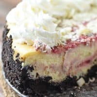 Chocolate Cookie Crust with cheesecake