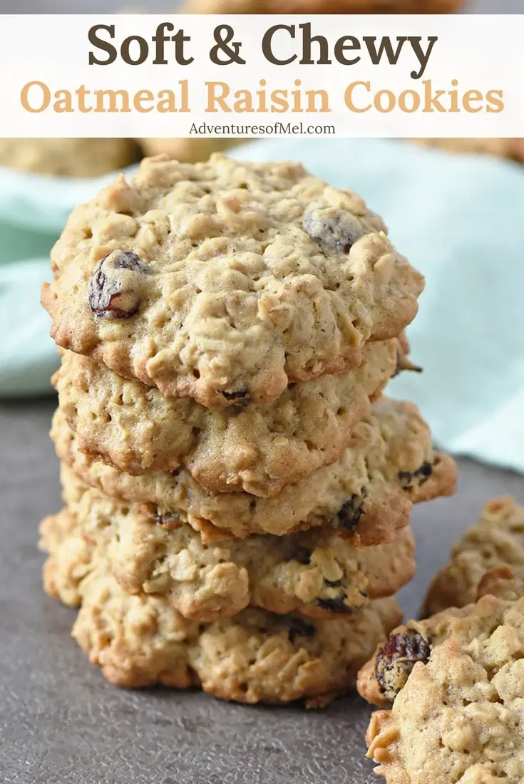 Soft and chewy Oatmeal Raisin Cookies are a family favorite dessert around our house. Filled with raisins and cinnamon goodness, they’re a scrumptious cookie recipe just waiting to be baked.