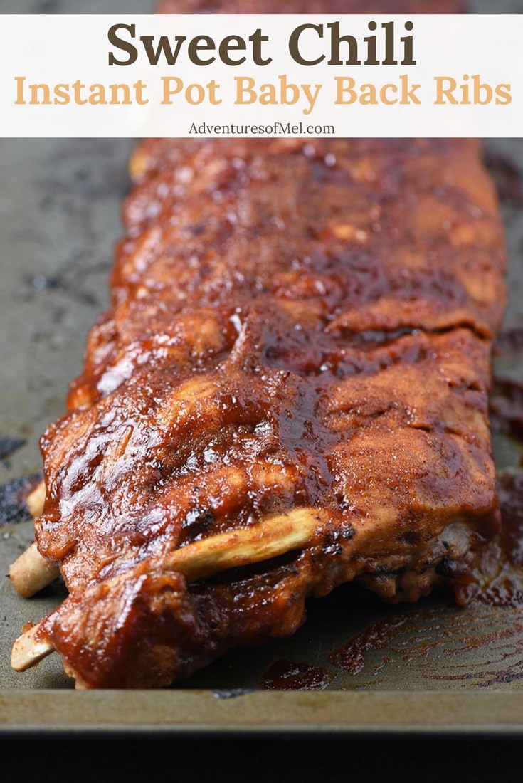 Broiled saucy baby back ribs from the Instant Pot