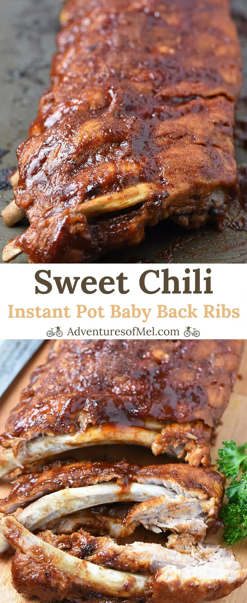 Easy recipe for Sweet Chili Instant Pot Baby Back Ribs