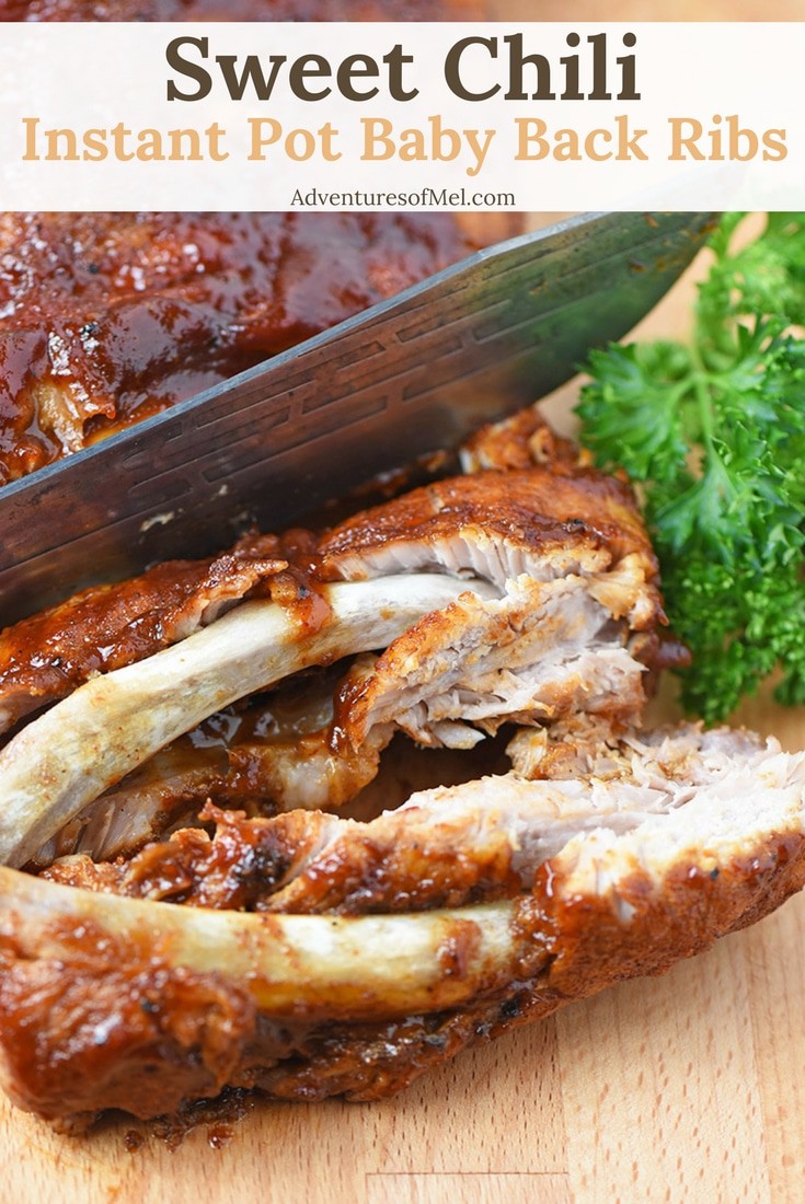 Ribs made in the Instant Pot with a sweet chili dry rub