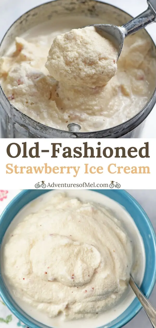 Old-Fashioned Homemade Strawberry Ice Cream Recipe