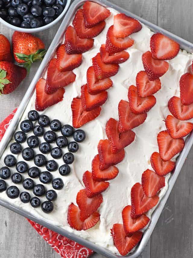 Strawberry Jello Flag Cake Recipe