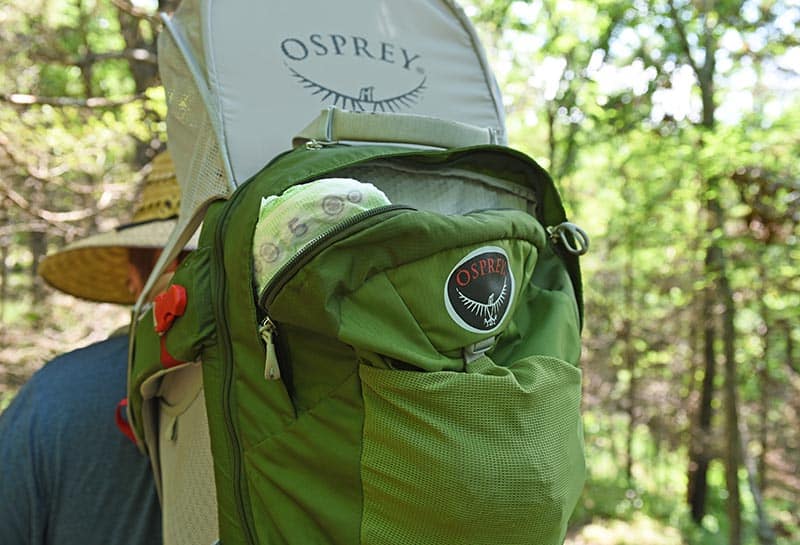 removable daypack on the Osprey Poco AG Premium baby carrier
