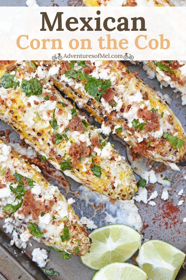 Grilled Mexican Corn Recipe made with grilled corn on the cob