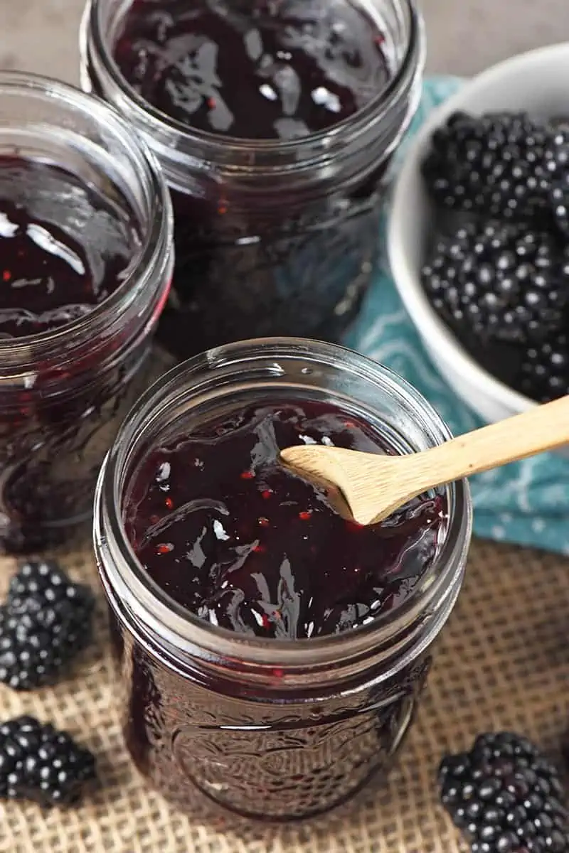 blackberry jam without pectin in half pint jars