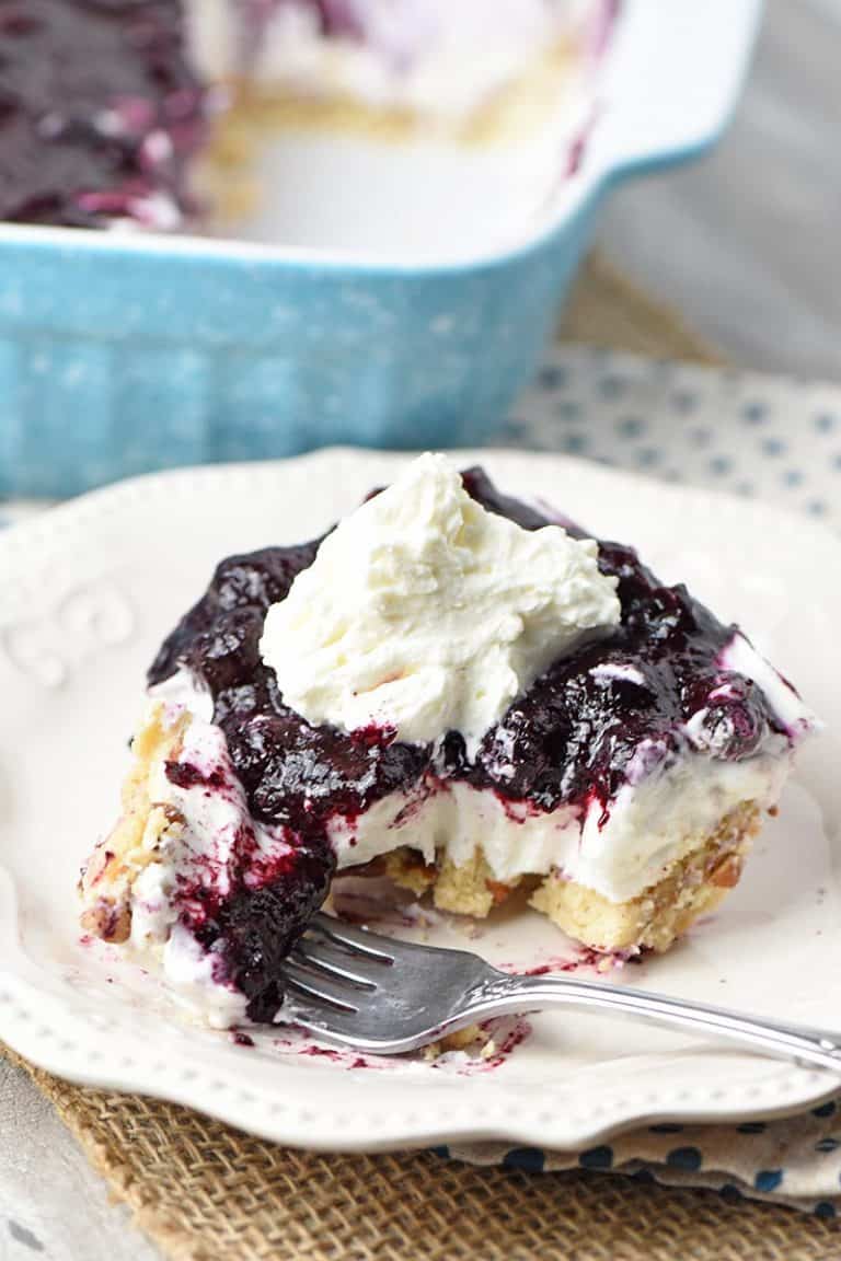 Creamy No Bake Blueberry Yum Yum Dessert Recipe Adventures of Mel
